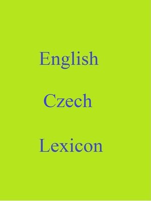 cover image of English Czech Lexicon